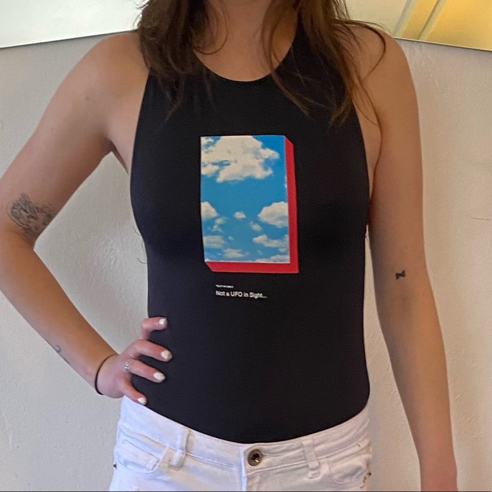 ZARA | UFO Black Bodysuit | size medium